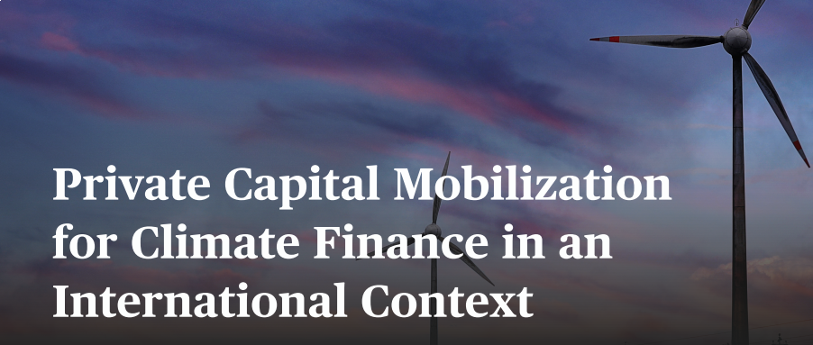 Private Capital Mobilization for Climate Finance in an International Context